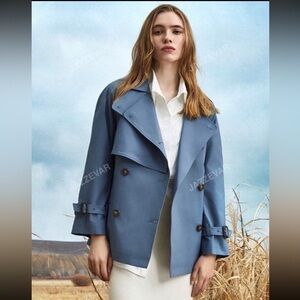 Brand New Double Breasted Belted Trench Coat